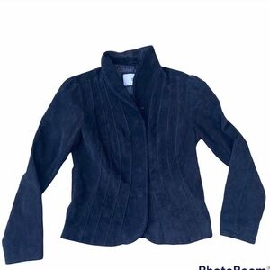 Doma Black Leather Pleated Jacket Riding Western S